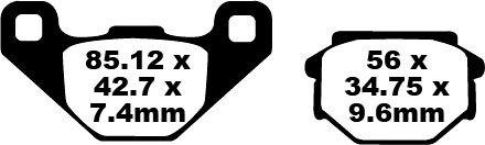 FA382 - EBC FA Series Organic Brake Pads For Gilera Eaglet 50 1996 Rear