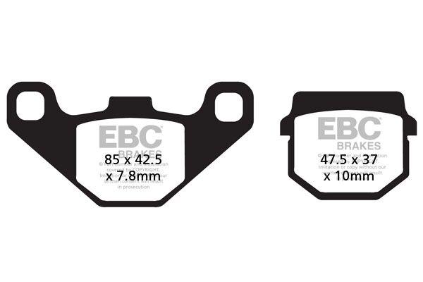 SFA083/2HH - EBC SFA-HH Series Sintered Scooter Brake Pads For Piaggio NRG DD 50 LC 2005-2020 Front