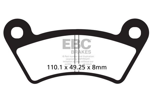 FA482TT - EBC TT Sport Carbon Fusion Brake Pads For Keeway ATV 300 4X4 2010-2011 Rear Left