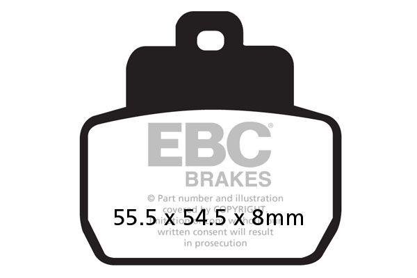 SFAC425 - EBC SFAC Carbon Series Scooter Brake Pads For Piaggio Beverly 500 2006 Rear