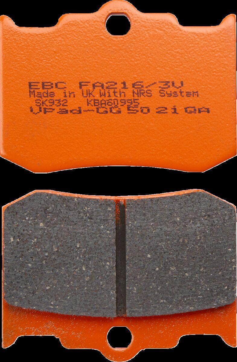 FA216/3V - EBC Semi-Sintered Vee Series Brake Pads For Indian Spirit 88 2002-2023 Fit Front Or Rear