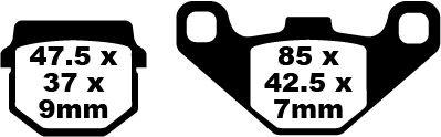 FA083HH - EBC FA-HH Series Sintered Brake Pads For Kawasaki AR50 1981-1992 Front