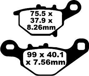 FA401TT - EBC TT Sport Carbon Fusion Brake Pads For Suzuki RM85 Small Wheel 2005-2018 Rear