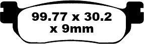 SFA275 - EBC SFA Series Organic Scooter Brake Pads For ItalJet Jupiter 125 2003 Rear