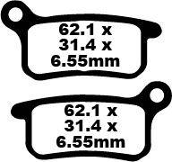 FA357TT - EBC TT Sport Carbon Fusion Brake Pads For Husqvarna CR65 2011-2013 Front