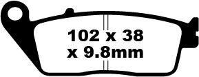 SFA196HH - EBC SFA-HH Series Sintered Scooter Brake Pads For Honda ADV 350 ABS 2022-2025 Front