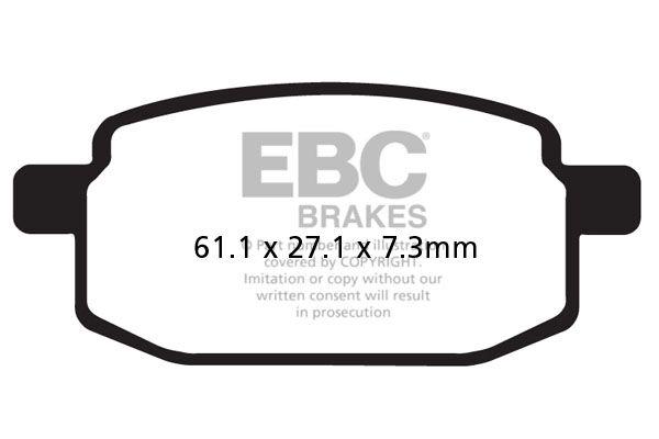 SFAC169 - EBC SFAC Carbon Series Scooter Brake Pads For Lex-Moto Molly 50 2015-2018 Front