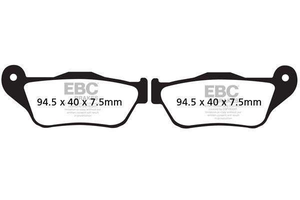 SFA430HH - EBC SFA-HH Series Sintered Scooter Brake Pads For MBK SkyCruiser 125 2006-2010 Front