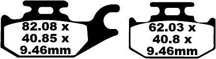 SFA307 - EBC SFA Series Organic Scooter Brake Pads For Suzuki UX 125 2008-2014 Rear