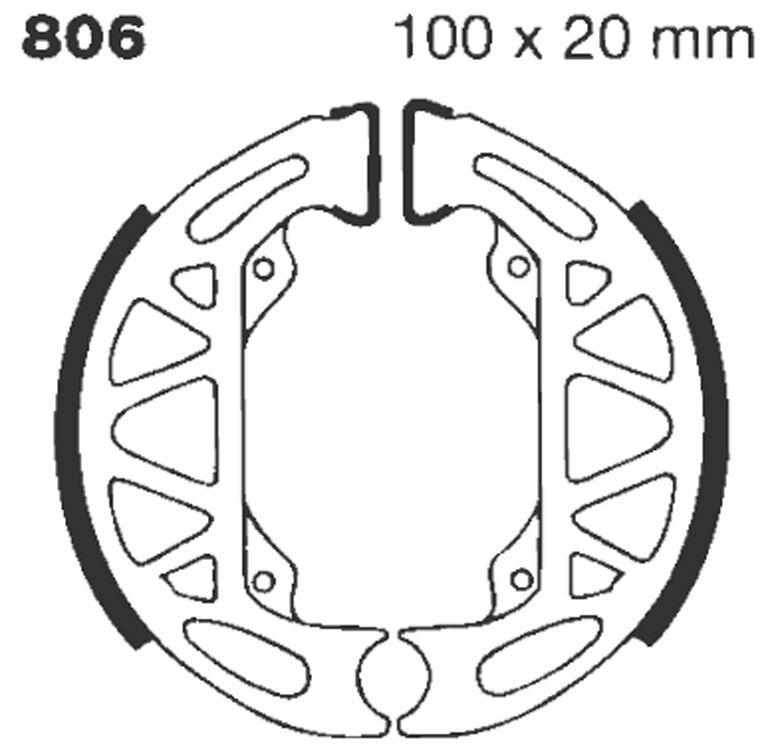 806 - EBC Standard Brake Shoes For Mash Bipop 50 AC 2015-2016 Rear