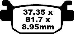 SFA415HH - EBC SFA-HH Series Sintered Scooter Brake Pads For Honda ADV 350 ABS 2022-2025 Rear