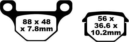 FA093 - EBC FA Series Organic Brake Pads For Mash Dirt Track 50 2018-2020 Front