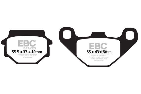 SFAC067 - EBC SFAC Carbon Series Scooter Brake Pads For Kymco Agility 125 2008-2015 Rear