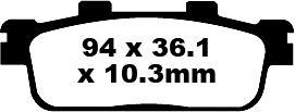 SFA427 - EBC SFA Series Organic Scooter Brake Pads For Sym CityCom 125 2009-2013 Rear