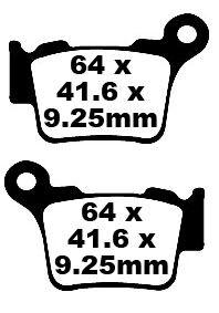 FA368TT - EBC TT Sport Carbon Fusion Brake Pads For Husqvarna CR125 2005-2013 Rear