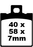 SFA047 - EBC SFA Series Organic Scooter Brake Pads For Keeway ARN 125 2006-2013 Front