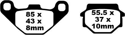 FA067 - EBC FA Series Organic Brake Pads For Kawasaki AR 125 A 1983-1990 Front