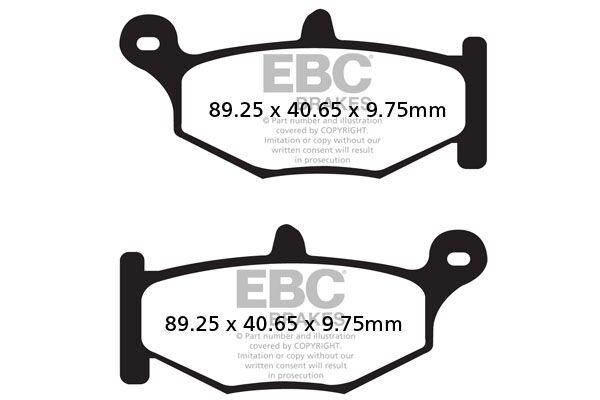 FA419V - EBC Vee Semi-Sintered Brake Pads For Suzuki DL 1000 ABS V-Strom 2014-2020 Rear