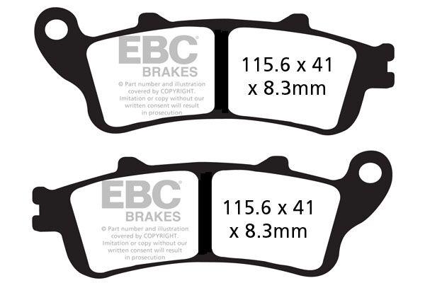 FA261V - EBC Vee Semi-Sintered Brake Pads For Honda CTX1300 2014-2019 Rear