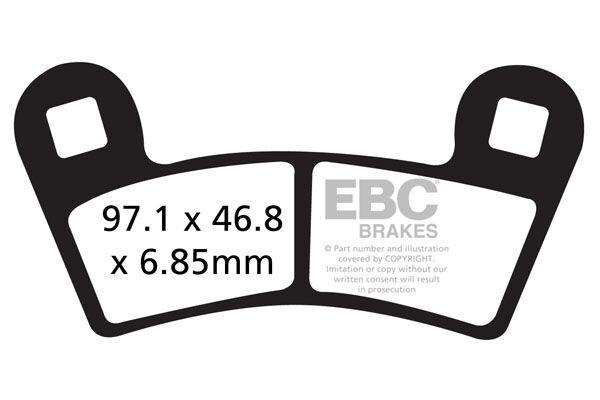 FA456TT - EBC TT Sport Carbon Fusion Brake Pads For Polaris General 1000 2016-2017 Rear