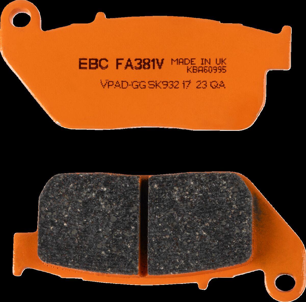 FA381V - EBC Harley/Buell Brake Pads For Harley Davidson XL1200C 2004-2013