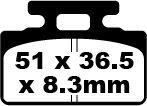 SFA151 - EBC SFA Series Organic Scooter Brake Pads For Sym DD 50 2003-2010 Front