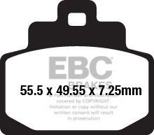 SFA681 - EBC SFA Series Organic Scooter Brake Pads For Vespa GTS 125 I.E. Super 2010-2017 Rear