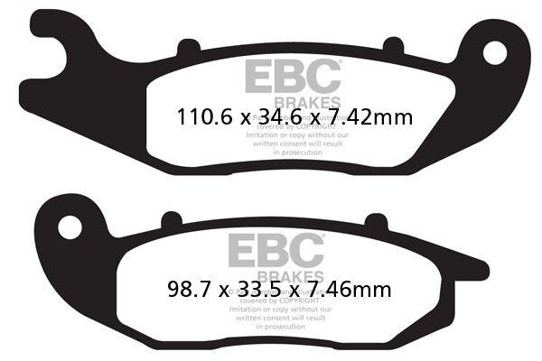 FA465TT - EBC TT Sport Carbon Fusion Brake Pads For HM Moto CRE 125 RR Baja 2011 Front