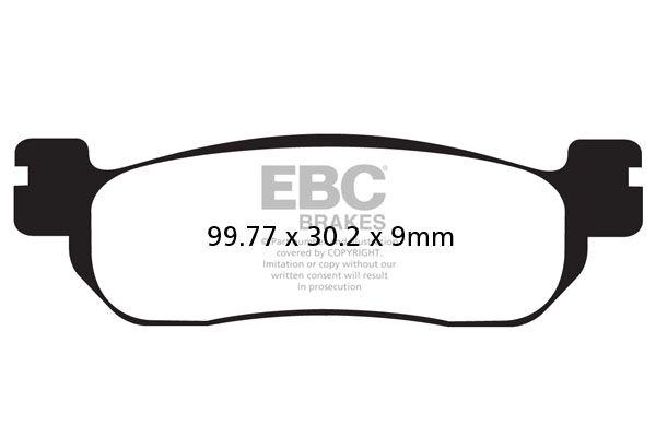 SFA275HH - EBC SFA-HH Series Sintered Scooter Brake Pads For Yamaha VP250 X-City 2007-2016 Rear