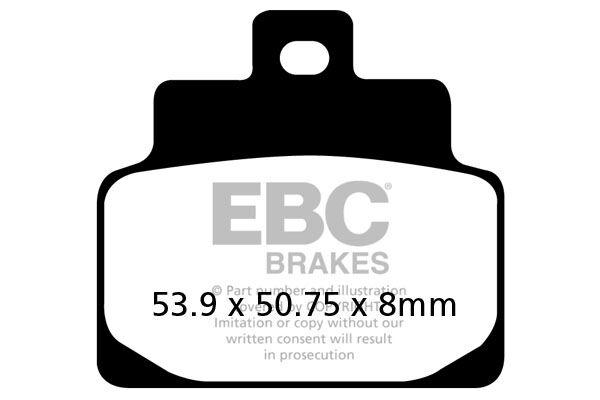 SFAC301 - EBC SFAC Carbon Series Scooter Brake Pads For Vespa GTS 310 HPE ABS 2025-2026 Rear