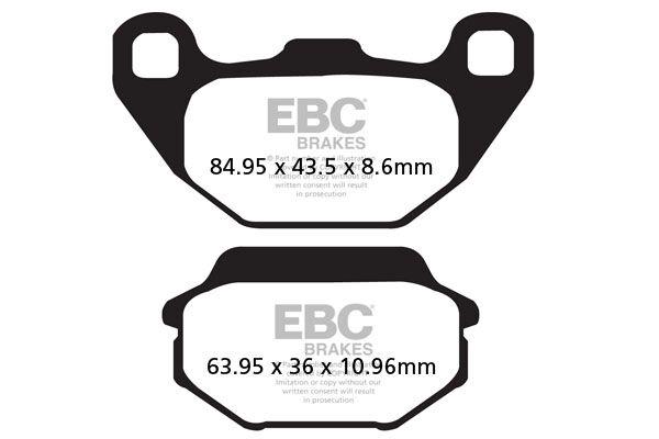 SFA305HH - EBC SFA-HH Series Sintered Brake Pads For Kymco Agility 125 2008-2016 Front