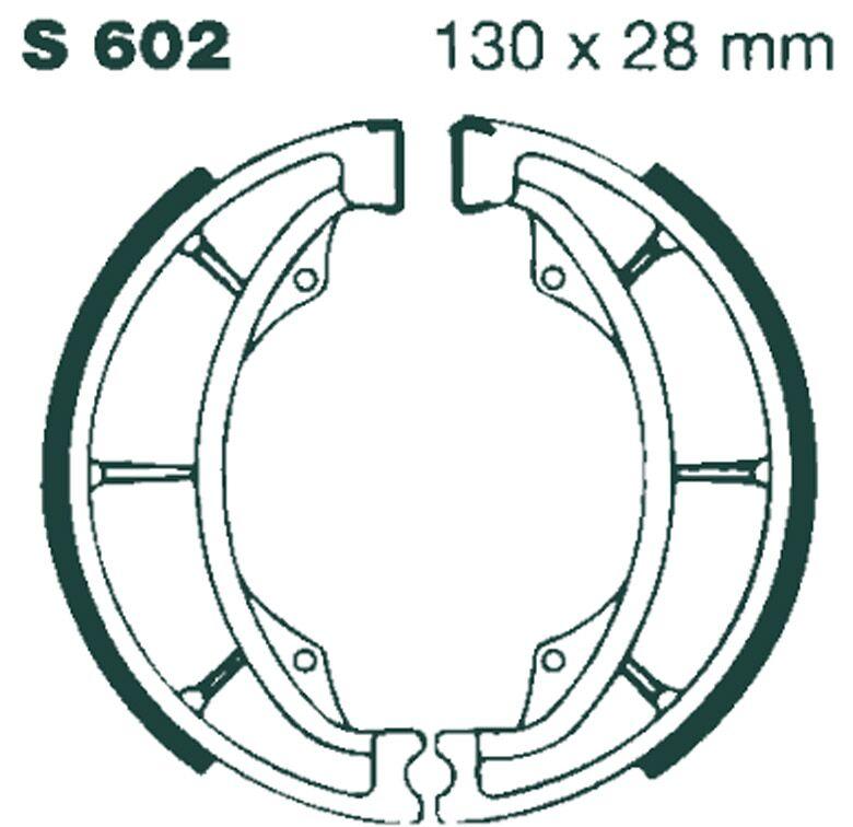 S602G - EBC G Grooved Brake Shoes For Suzuki DR125 1982-1988 Front