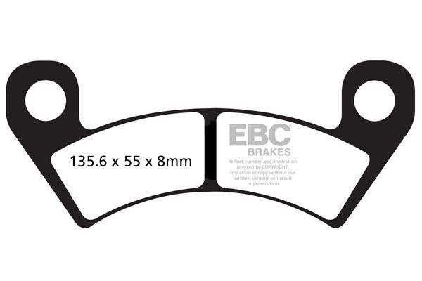 FA610R - EBC R Series Heavy Duty Sintered Brake Pads For Arctic Cat Textron Wildcat 4 1000 EFI HO 4X4 2013-2016 Front