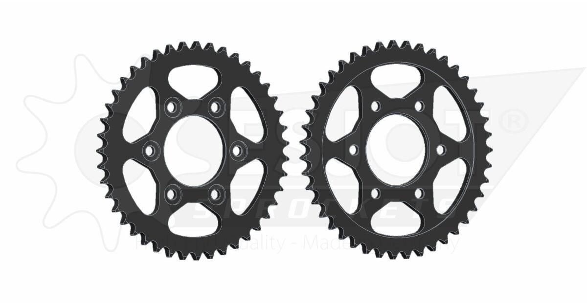 50-35064-43 - Esjot Standard 530 Sprocket For Ducati MultiStrada 1200 S ABS 2018 Rear Black 43T