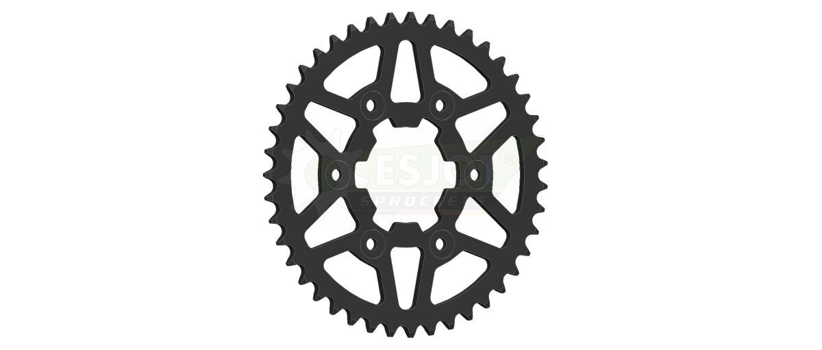 Esjot Black 50-32226-43 - Standard 520 Sprocket For Triumph Scrambler 400 X Abs 2025-2026 Rear 43T