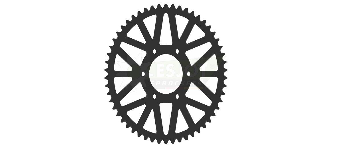 50-32009-54 - Esjot Standard 520 Sprocket For CF Moto GT 400 ABS 2020-2021 Rear Black 54T