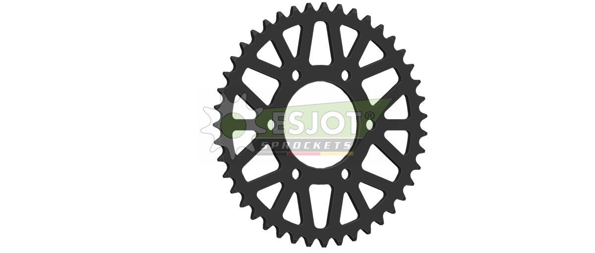 50-32009-43 - Esjot Standard 520 Sprocket For Kawasaki Eliminator 500 ABS 2024-2026 Rear Black 43T