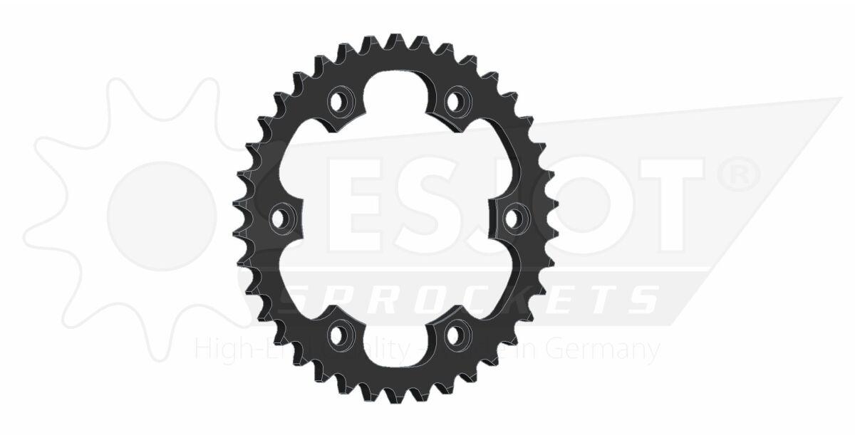 50-35065-38 - Esjot Standard 530 Sprocket For Royal Enfield Classic 500 EFI 2017-2019 Rear Black 38T