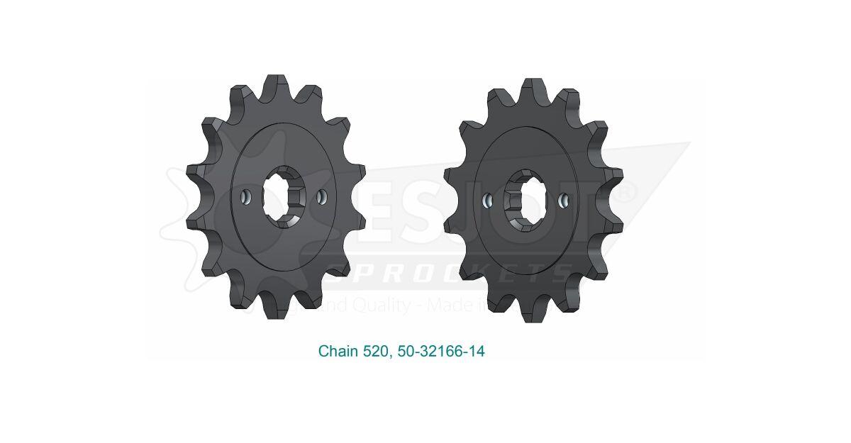 50-32166-14 - Esjot Standard 520 Sprocket For KTM Duke 125 2011-2012 Front 14T
