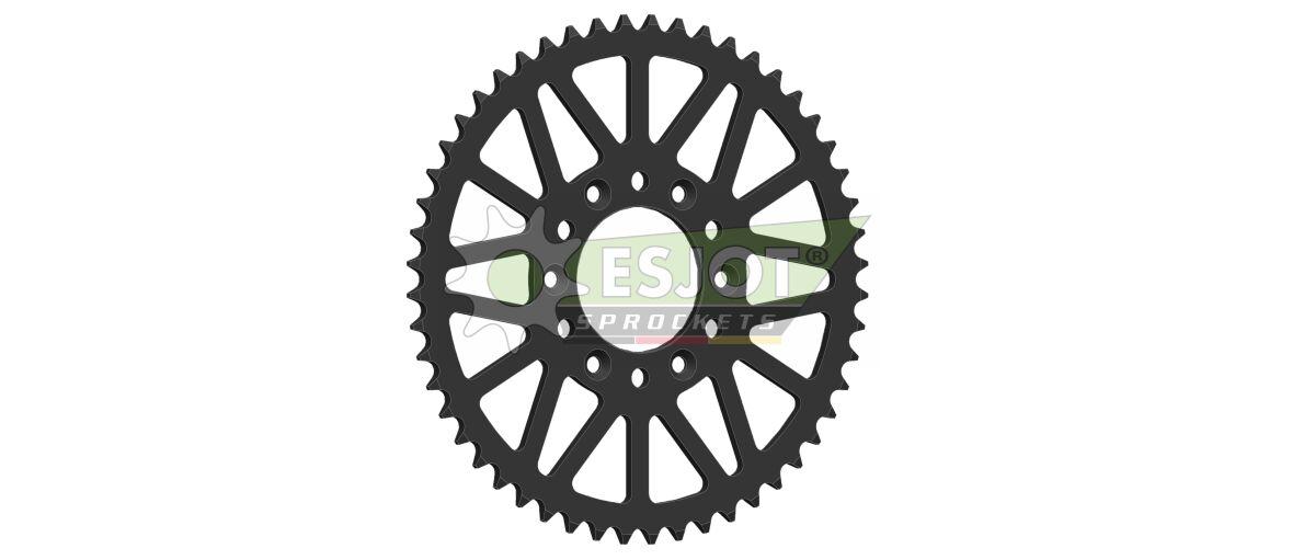 50-32185-52 - Esjot Standard 520 Sprocket For Hyosung GV 300S ABS 2024 Rear Black 52T