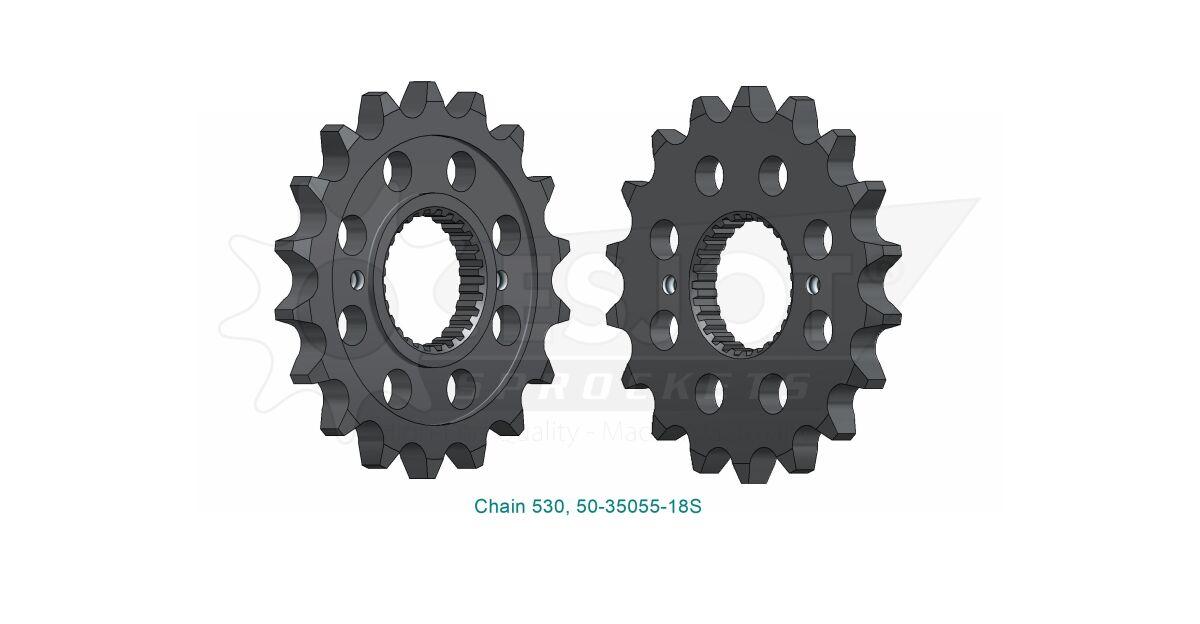 50-35055-18S - Esjot Sport 530 Sprocket For Royal Enfield Classic 500 EFI 2017-2019 Front 18T