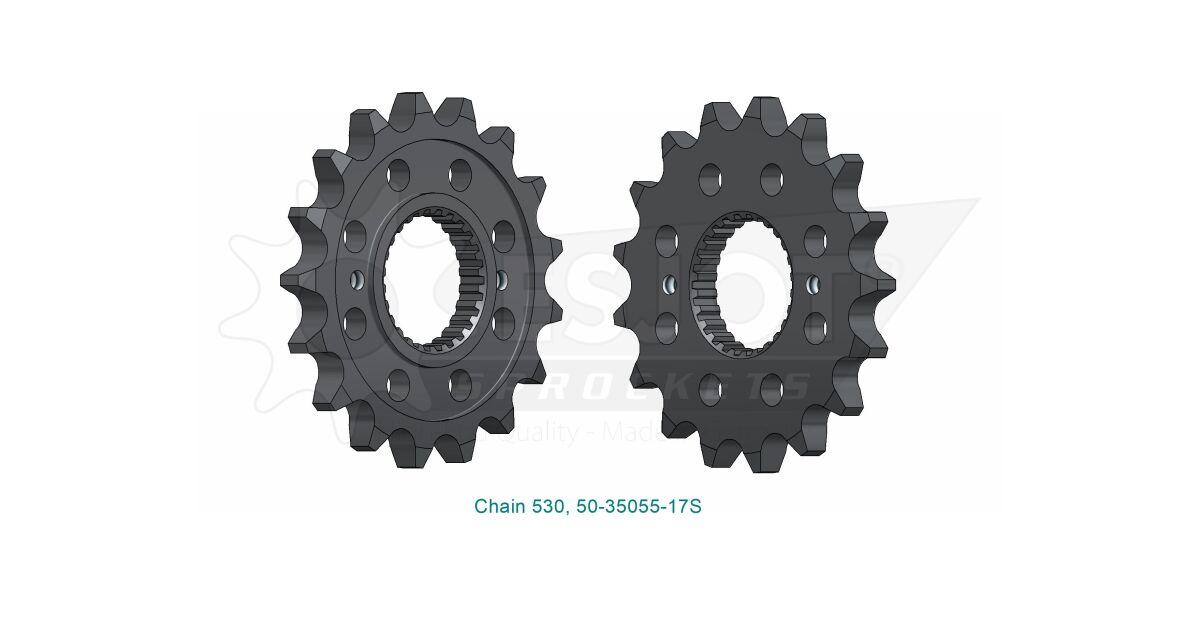 50-35055-17S - Esjot Sport 530 Sprocket For Royal Enfield Continental GT 535 EFI 2014-2019 Front 17T