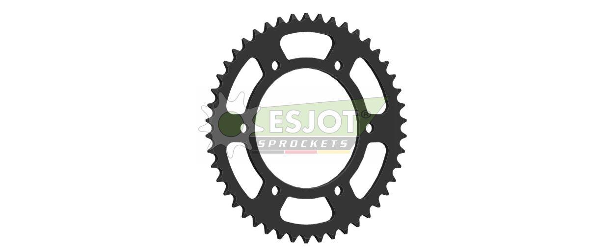 50-32186-46 - Esjot Standard 520 Sprocket For Qjmotor SRT 700 X ABS Trail 2023-2024 Rear Black 46T