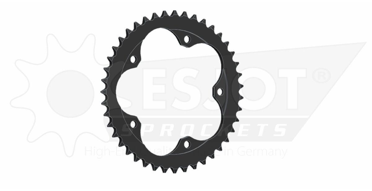 50-29057-43 - Esjot Standard 525 Sprocket For Mv Agusta Brutale 800 R ABS 2023-2025 Rear Black 43T