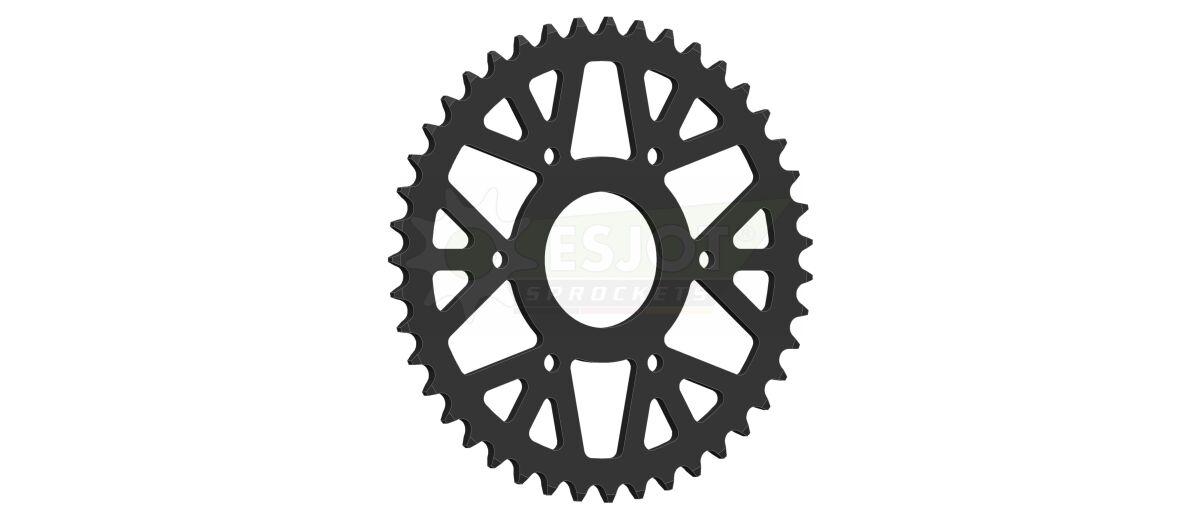50-32147-43 - Esjot Standard 520 Sprocket For KTM Duke 125 ABS 2025 Rear Black 43T