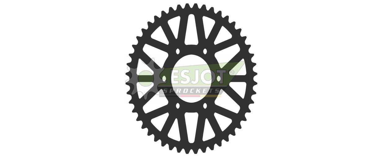 50-32009-48 - Esjot Standard 520 Sprocket For CF Moto GT 400 ABS 2020-2021 Rear Black 48T