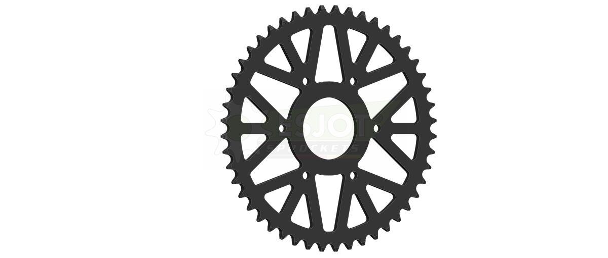 50-32147-48 - Esjot Standard 520 Sprocket For KTM Duke 125 ABS 2024-2025 Rear Black 48T