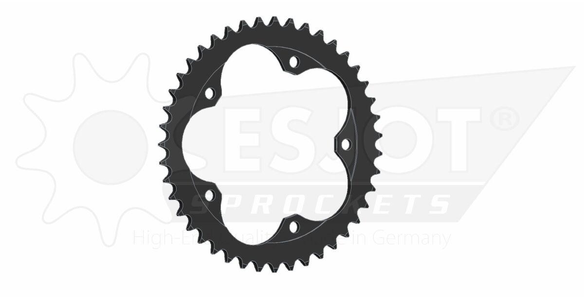 50-32162-43 - Esjot Standard 520 Sprocket For Mv Agusta Brutale 675 2012-2014 Rear Black 43T