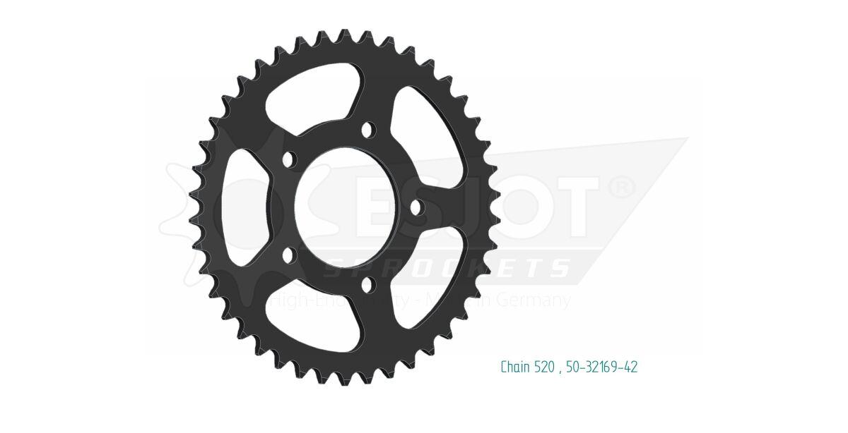 50-32169-42 - Esjot Standard 520 Sprocket For Mash Family Side 400 2019 Rear Black 42T