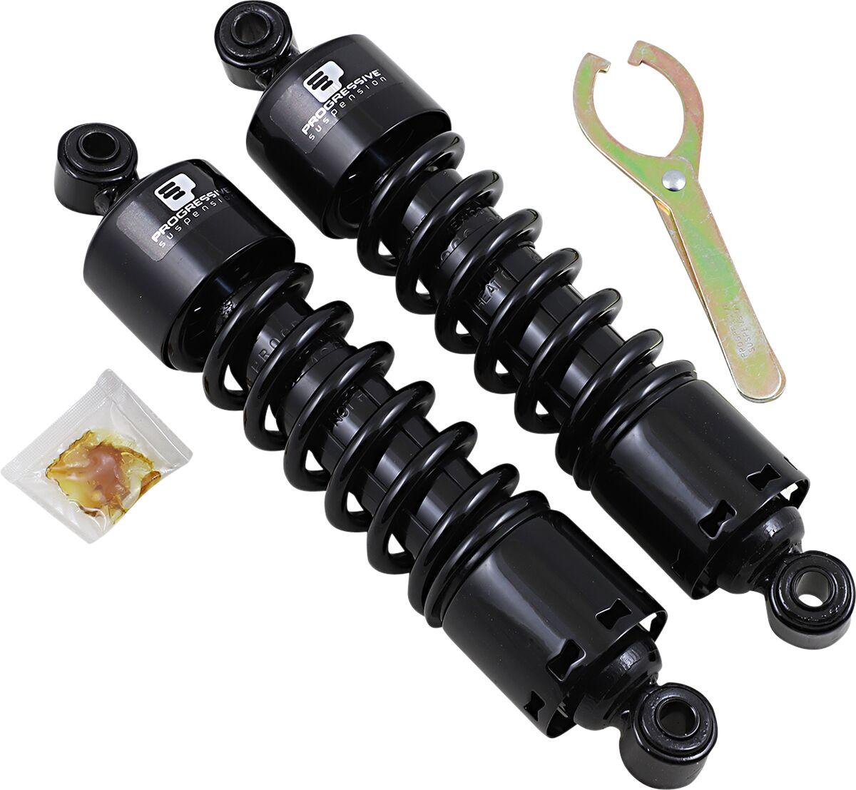 412-4038B - Progressive Suspension 412 Series Shocks For Harley Davidson FLD 1690 2012-2013 318.00 mm (12.50") - Black